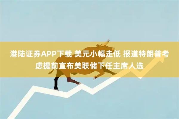 港陆证券APP下载 美元小幅走低 报道特朗普考虑提前宣布美联储下任主席人选