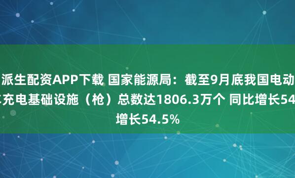 派生配资APP下载 国家能源局：截至9月底我国电动汽车充电基础设施（枪）总数达1806.3万个 同比增长54.5%