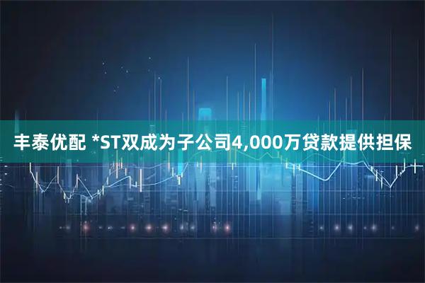 丰泰优配 *ST双成为子公司4,000万贷款提供担保
